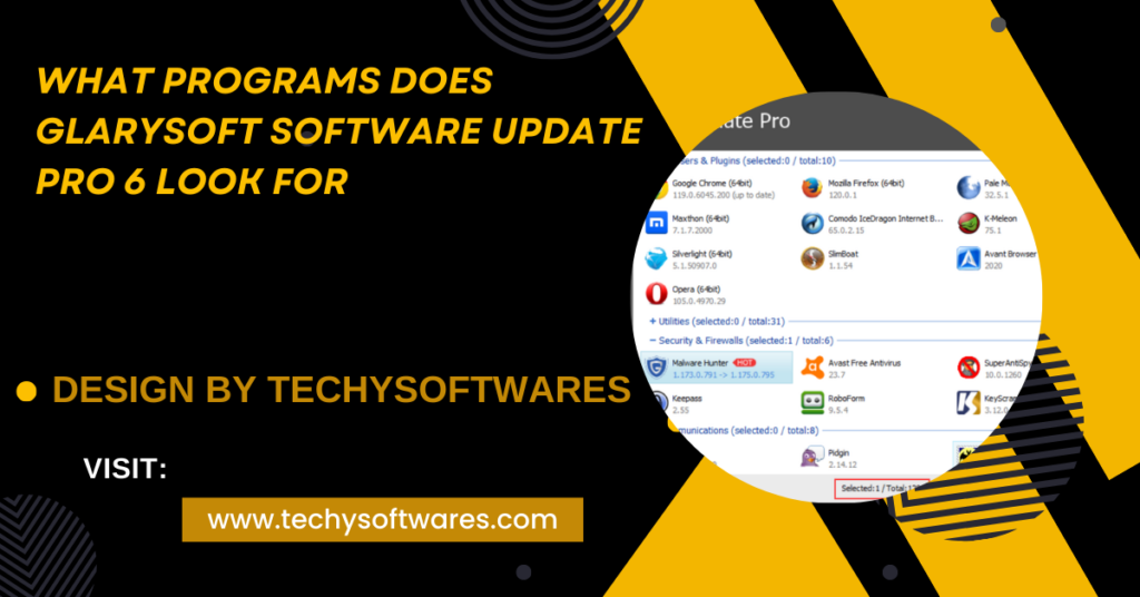 What Programs Does Glarysoft Software Update Pro 6 Look For